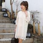 Scallop-hem Lace Shift Dress