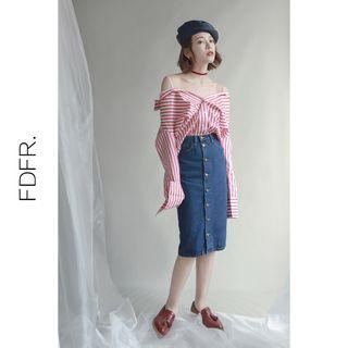 Button-down Midi Skirt