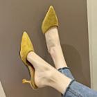 Pointy-toe High Heel Mules