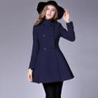 Double-buttoned Woolen Coatdress
