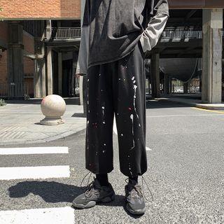 High-waist Drawstring Splash Sweatpants