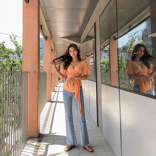 Wrap-front Plain Top
