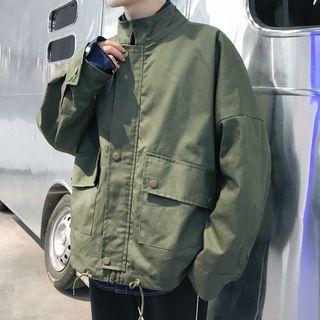 Plain Band Collar Jacket