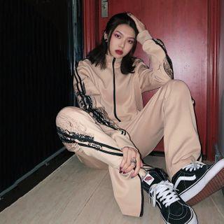 Dragon Embroidered Zip Jacket / Sweatpants