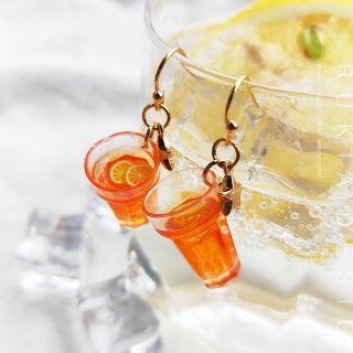 Lemon Tea Resin Dangle Earring