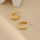 Sterling Silver Open Hoop Earring 1 Pair - Gold - One Size