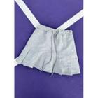 [fever & Percent] Inset Shorts Pleated Sweat Miniskirt