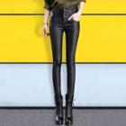 High Waist Faux Leather Pants