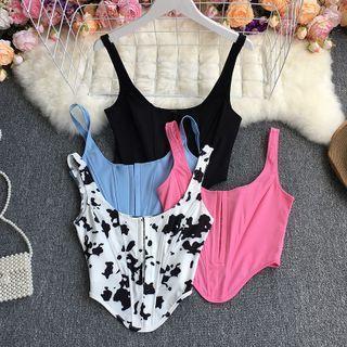 Dipped Hem Corset Top
