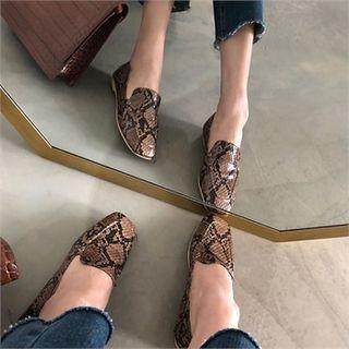Square-toe Loafers In 2 Designs