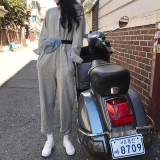 Sweatshirt Jumpsuit Gray - One Size