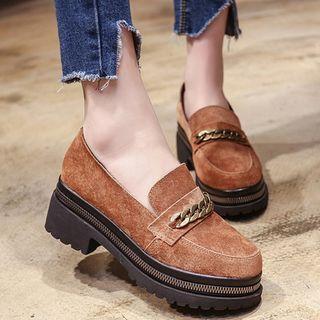 Platform Chain Detail Loafers