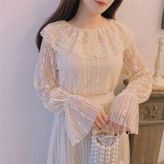 Lace Flared-sleeve Top