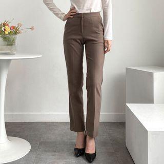 High-rise Straight-leg Dress Pants