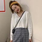 V-neck Crop Sweater