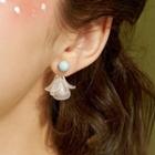 Petal & Bead Fringed Earring As Shown In Figure - One Size
