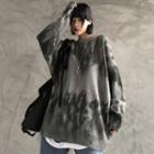 Tie-dyed Sweater Gray - One Size