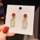 Irregular Glaze Dangle Earring E1767 - 1 Pair - Gold - One Size