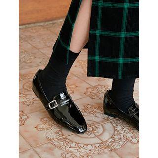 Buckled Low-heel Loafers