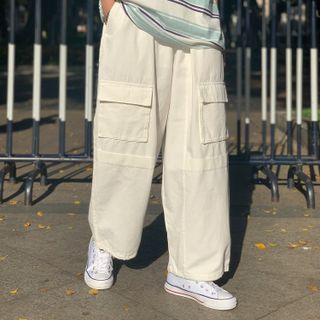 Pocket Gathered Cuff Cargo Pants