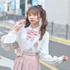 Long-sleeve Cartoon Embroidered Blouse