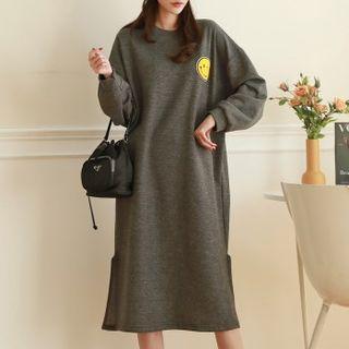 Smiley-patch Sweatshirt Dress