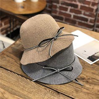 Rhinestone Bow Bucket Hat