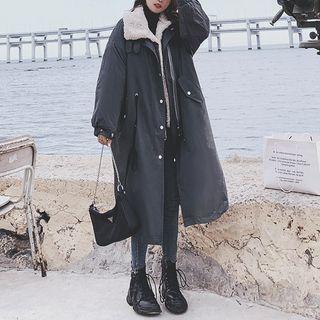 Fleece Lined Padded Long Coat
