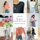 Pastel Slim-fit Silky T-shirt