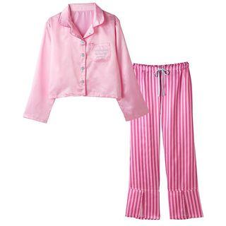 Loungewear Set: Long-sleeve Shirt + Striped Pants