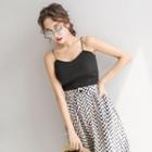 Spaghetti-strap Rib-knit Top