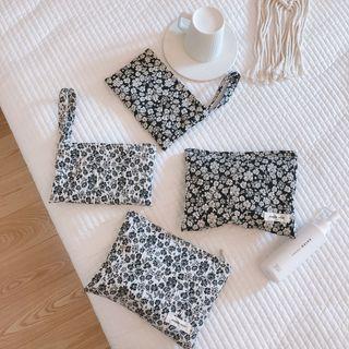 Floral Print Zip Pouch (various Designs)