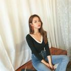 Ringer Deep V-neck Top