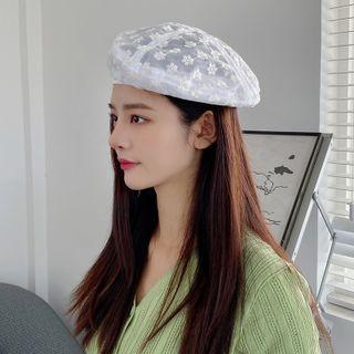 Lace Embroidered Beret