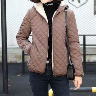Hooded Fleece-lined Quilted Jacket
