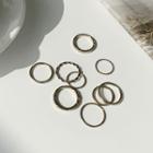 Twisted Ring Set Of 9