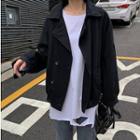 Puff-sleeve Double-breasted Jacket