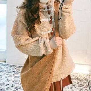 Oversized Square Corduroy Cross Bag
