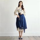 Tall Size Modern Hanbok Laced Tie-waist Wrap Skirt