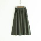 Elastic Waist Tassel A-line Skirt