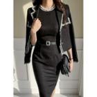 Notch-lapel Cropped Tweed Jacket