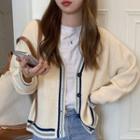 Striped Cardigan Off-white - One Size