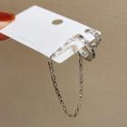Chained Sterling Silver Cuff Earring 1 Pc - E2898 - 925 Silver - Silver - One Size