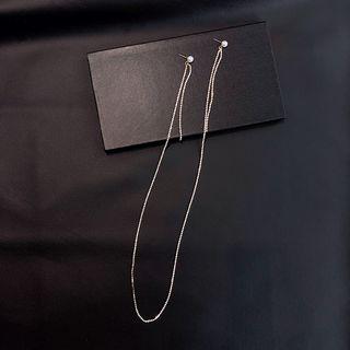 Rhinestone Fringe Attached Earring