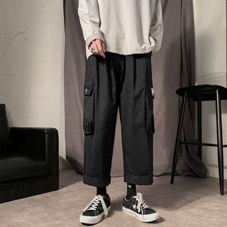 Side-pocket Wide-leg Jogger Pants