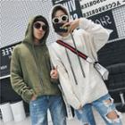 Couple Matching Plain Hooded Sweater