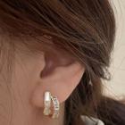 Rhinestone Alloy Earring 1 Pair - Rhinestone Alloy Earring - Gold - One Size