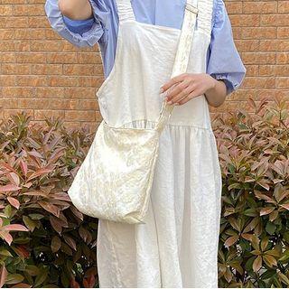 Floral Print Crossbody Bag Light Yellow - One Size