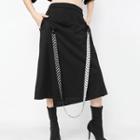 Strap Detail A-line Skirt Black - One Size