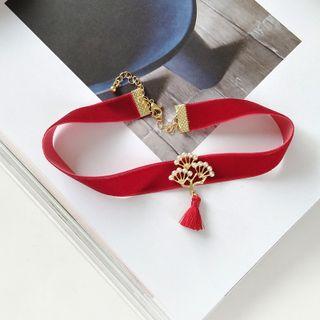 Tassel Velvet Choker